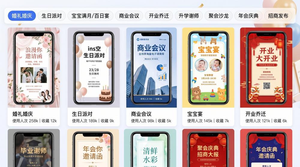 婚礼请柬不用瞎折腾！从订婚到回门，全品类全覆盖一站式搞定
